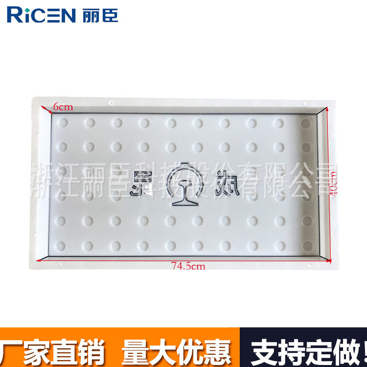 成昆圆点盖板带铁标模具74.5x40x6 丽臣模具 注塑模具厂家直销