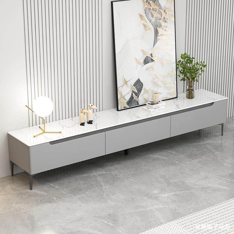 电视柜简约现代家用客厅茶几组合小型2026年新款落地岩板电视