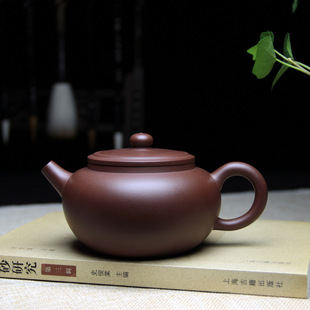 宜兴名家紫砂壶高档圆鼓巢松峰纯手工原矿紫泥大容量单壶茶壶茶具