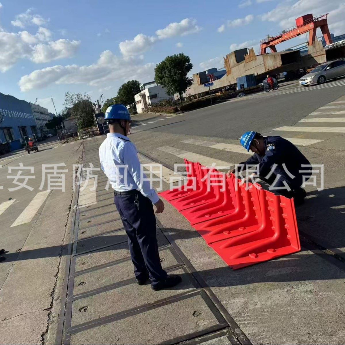 合金ABS防洪挡水板地下车库街道防汛板移动式可拆防汛挡水板收纳