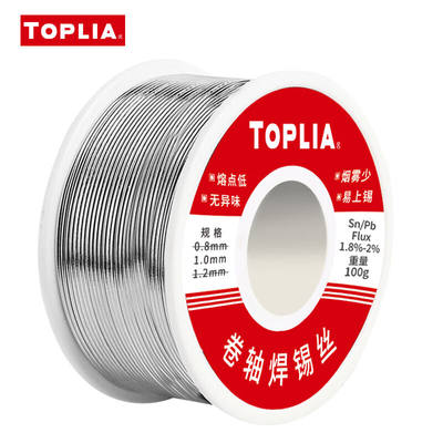 拓利亚（TOPLIA）Y01-205带松香卷式焊锡丝1.0mm高纯度免清洗100g