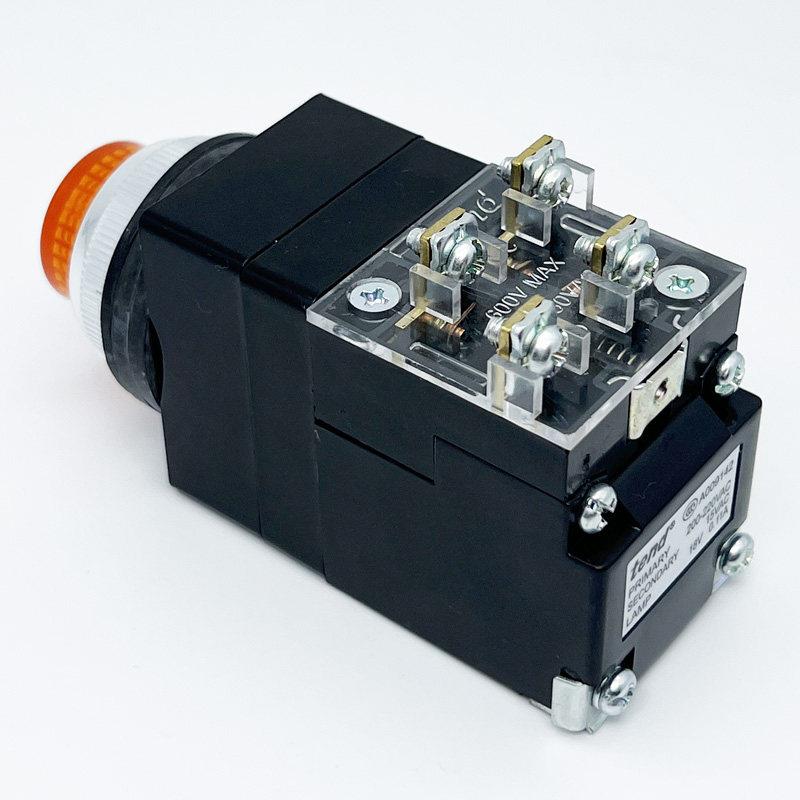 按钮开关凸头带灯变压器TIB-25-30红色220V启动A009142自复位
