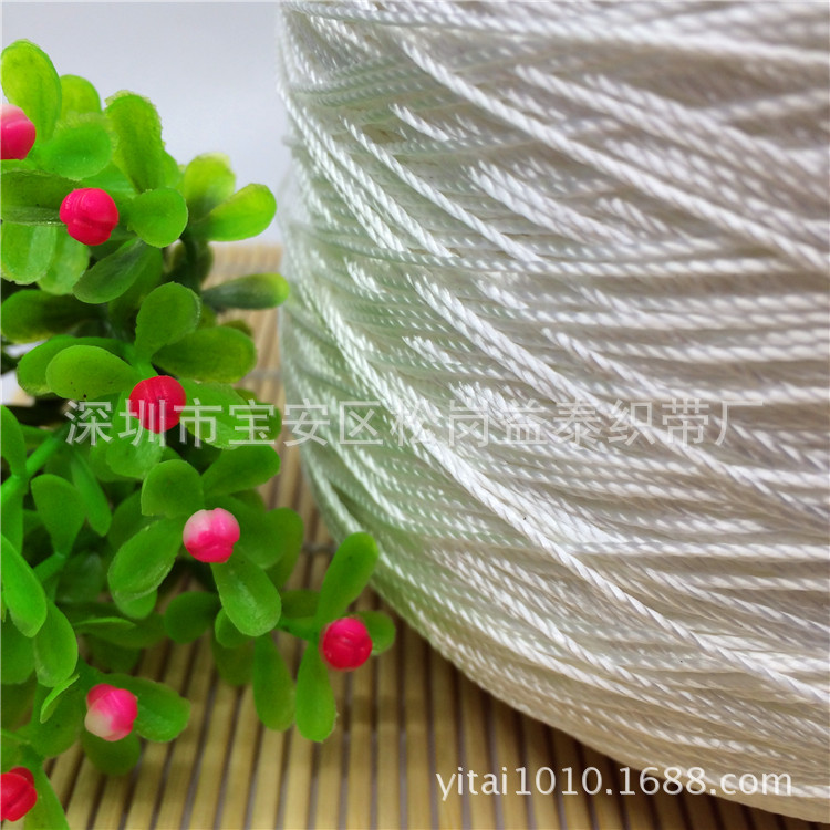 现货卷装黑白色三股尼龙绳玩具拉伸线DIY手工制作绳 吊牌绳子