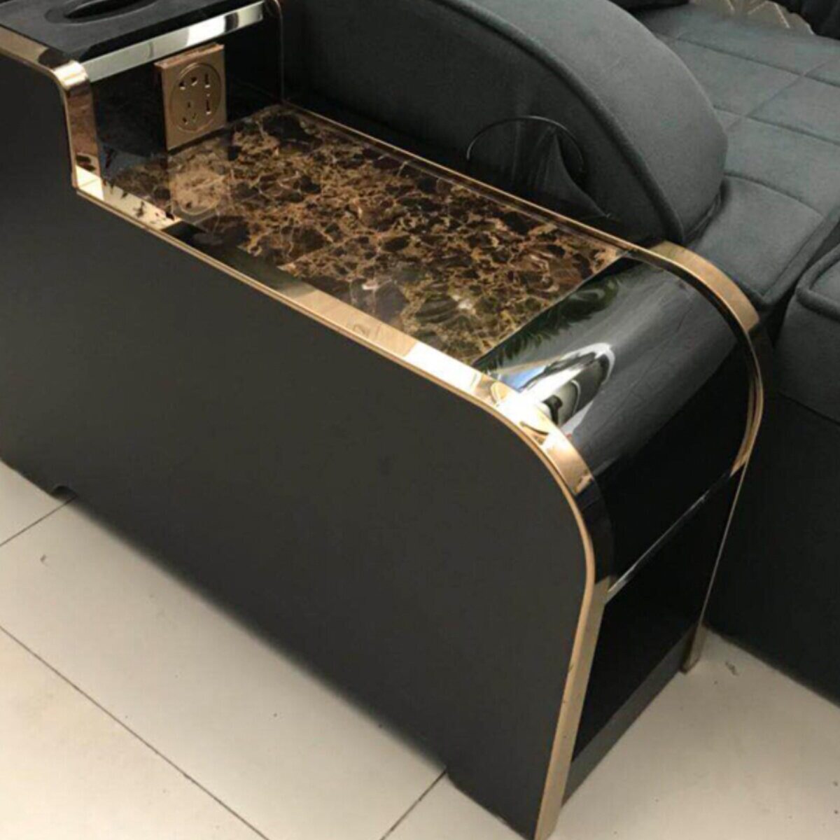 足浴店茶几柜足疗茶几桑拿按摩床浴场足浴沙发中间小茶几柜经济型
