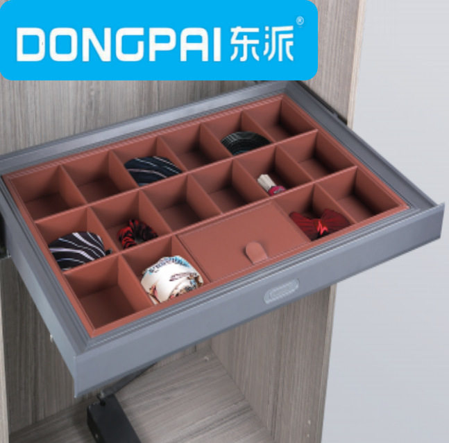 东派衣柜阻尼带盖分格西裤架