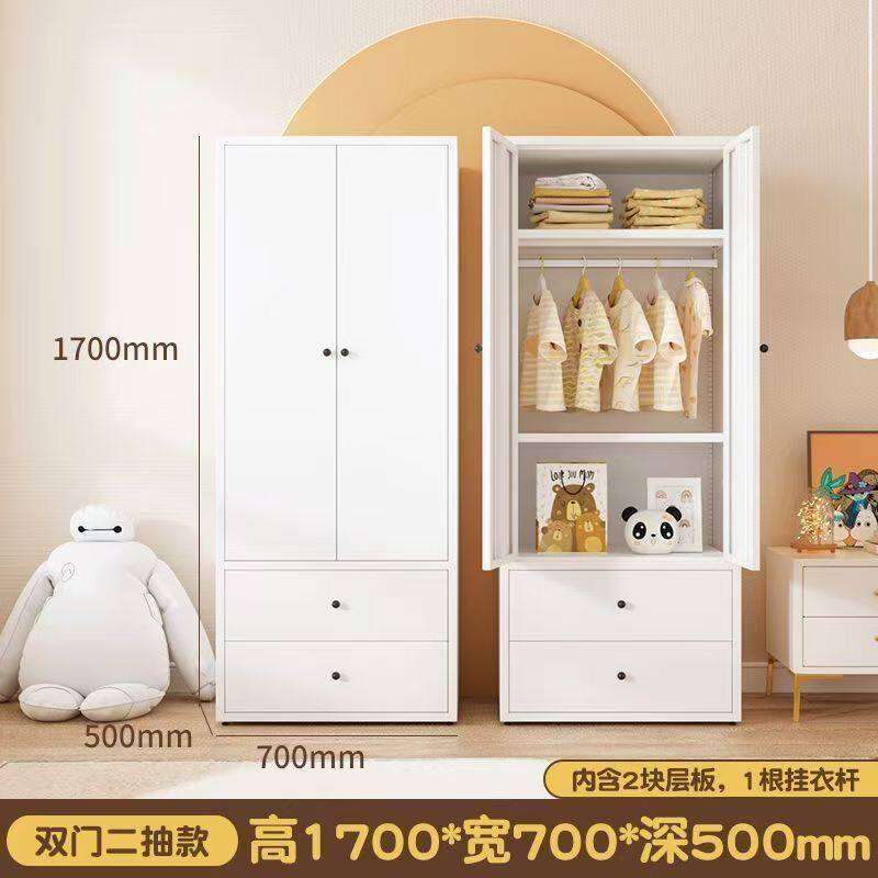 小户型家用置物柜卧室出租置物架屋宝宝衣橱简易收纳柜铁皮儿童衣