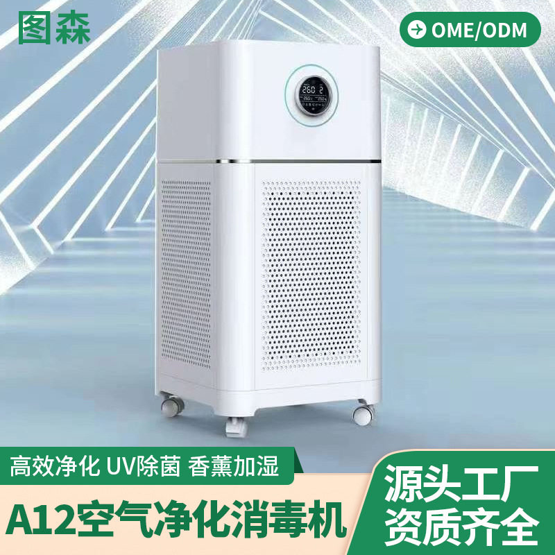 直销图森A12气净化器家用室内过滤除甲醛吸排烟器小型空气净化机