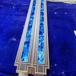 仿石材马赛克大门把手酒店展览馆会展木门玻璃门铜门大拉手