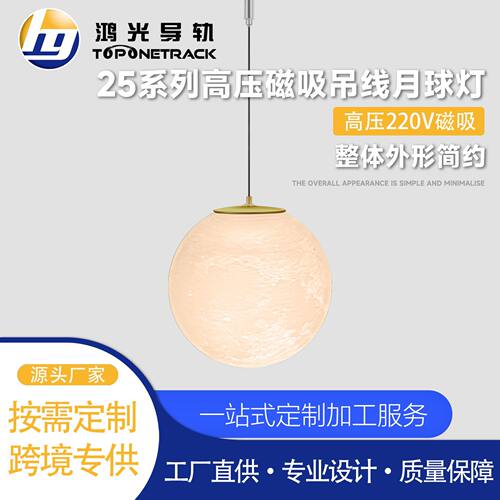 25款四线磁吸轨道灯 高压吊线月球灯 不智能 led射灯商照HG2509DY