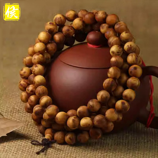 陈化崖柏手串1.0 108颗满瘤疤雀眼念珠手链自然养身项链收藏礼品