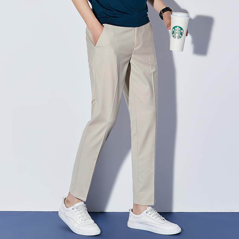 休闲九分西裤男士春秋修身直筒商务免烫西装裤九分裤秋冬季裤子男