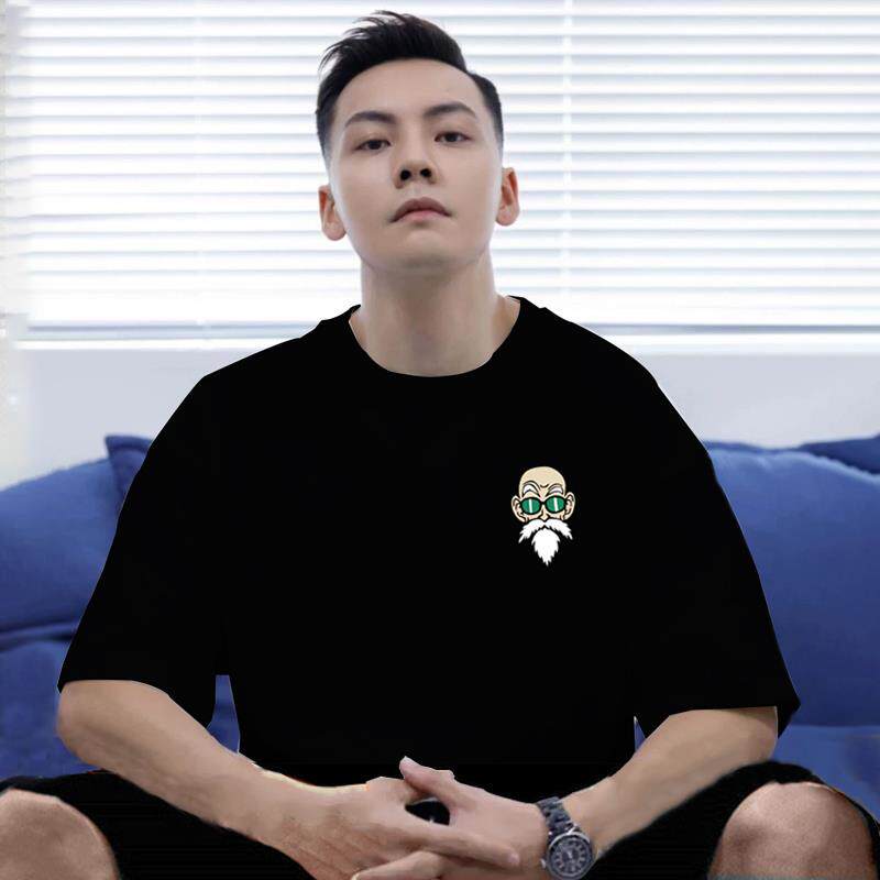 港风新款潮牌短袖T恤男女纯棉宽松大码简约潮流ins情侣半袖体恤夏