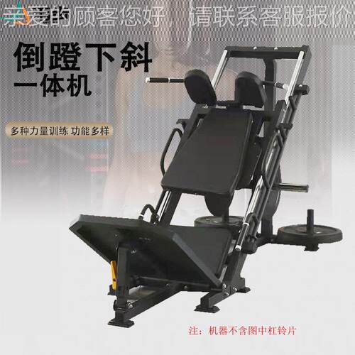 LS13倒蹬下斜一体机商用倒蹬机健身房45度90度多功能家用器材
