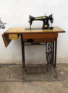 新品怀旧70-80年代脚踏缝纫机怀旧复古缝纫机头摆件民俗展示老物