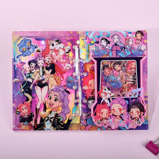 POP猎魔女团摇摇乐本亚克力活页本a7记事本手账卡通可爱记事本