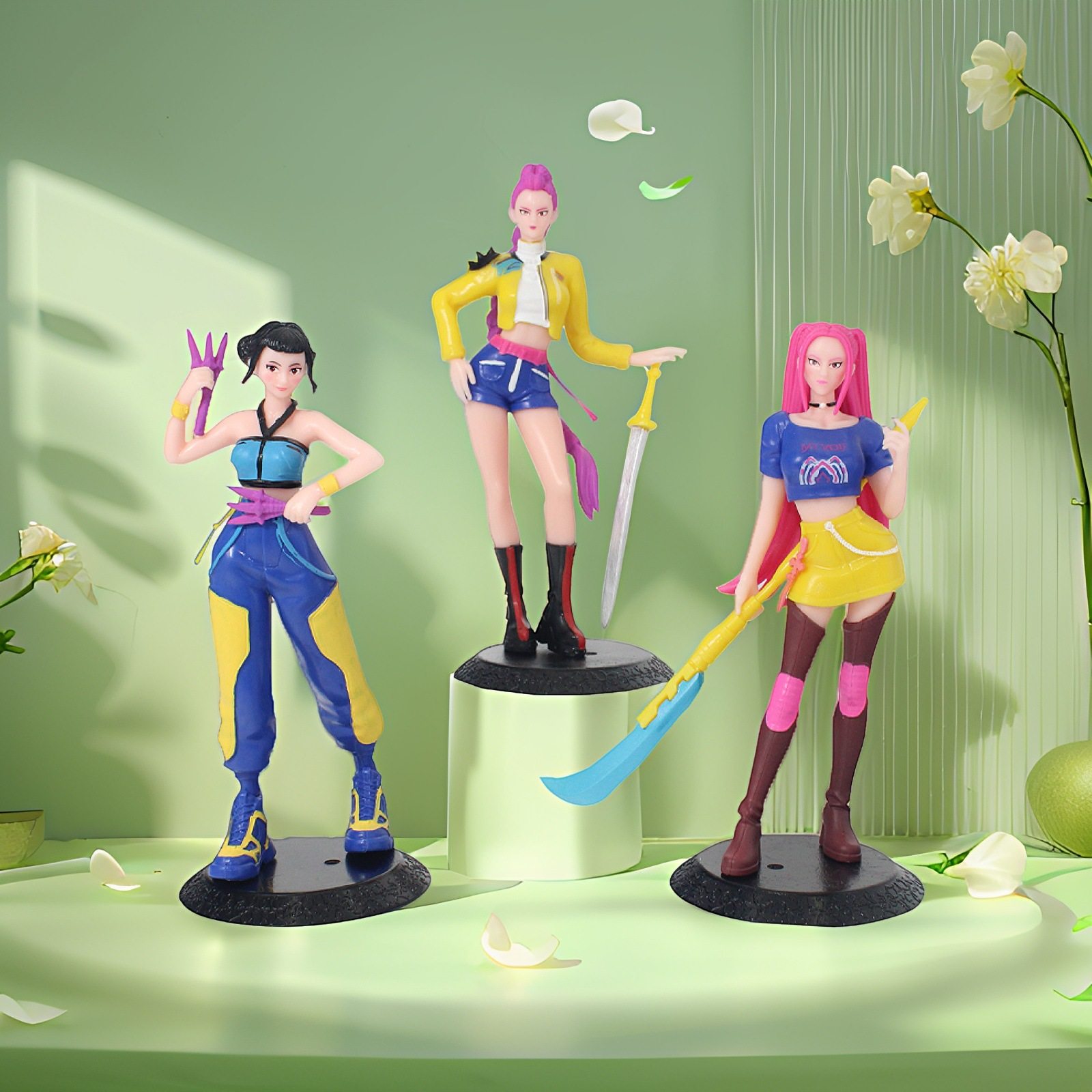 新款K-POP猎魔女团手办明星摆件潮玩盲盒动漫周边游戏公仔模型