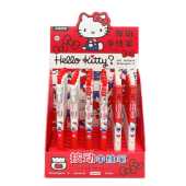 广博凯蒂猫系列按动中性笔卡通方块猫咪书写签字笔丝滑书写水笔蓝