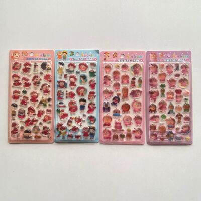 屁桃君3D立体浮雕贴纸Bonbon Drop可爱卡通手账装饰水晶立体凹凸