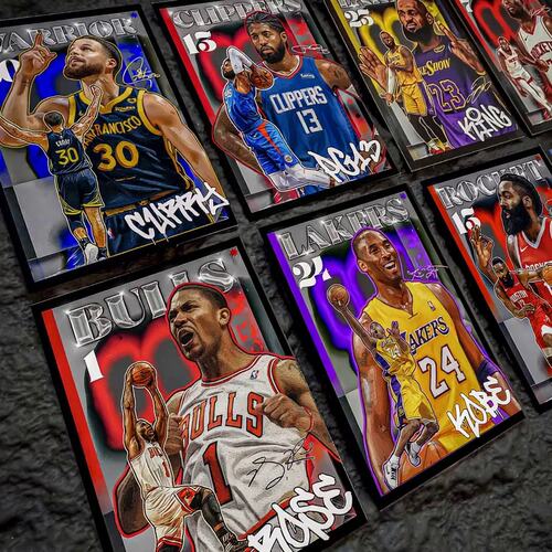 惊艺NBA系列书包篮球球星卡挂件