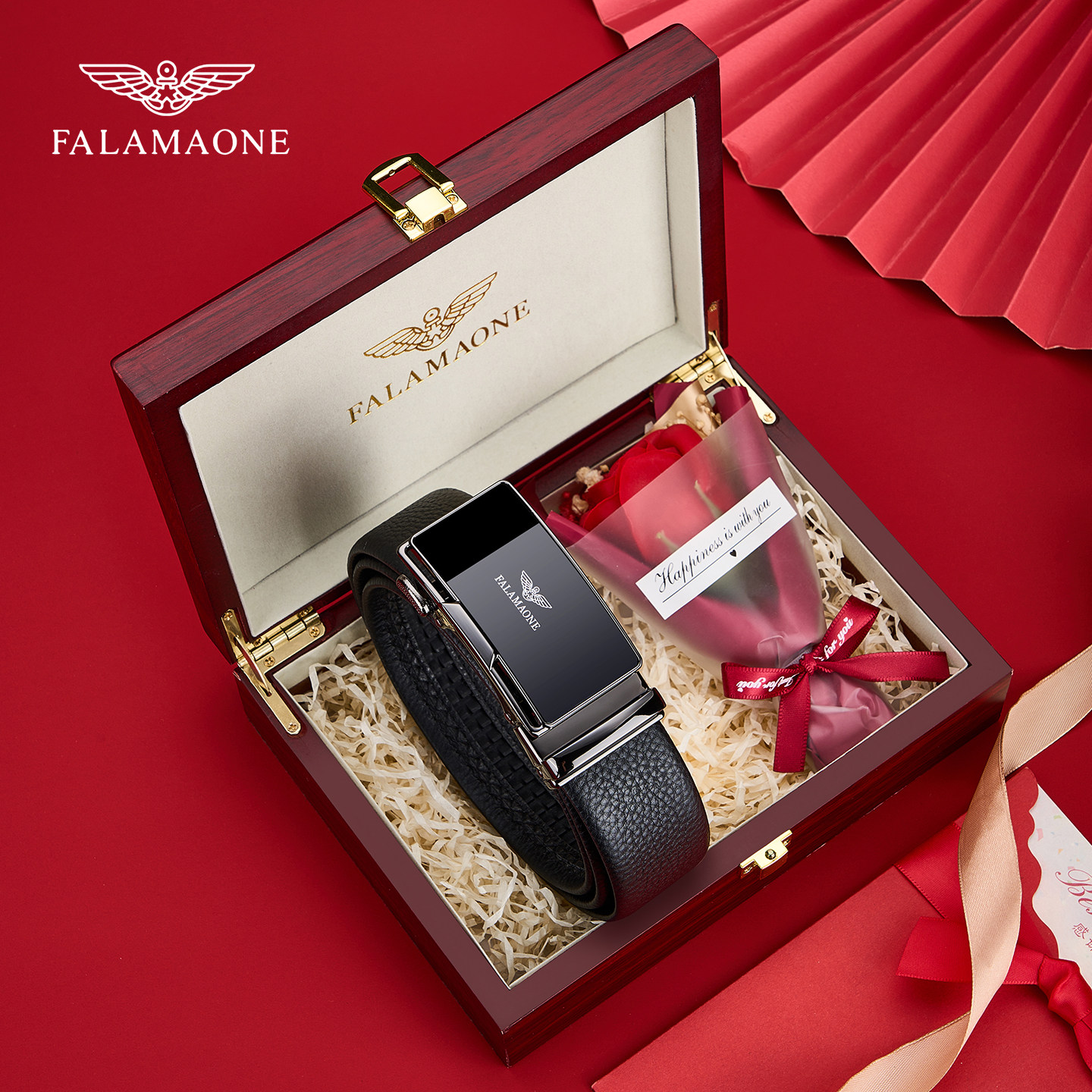 正品法莱阿玛尼皮带男士2026新款真皮腰带男款高档品牌礼物裤带男