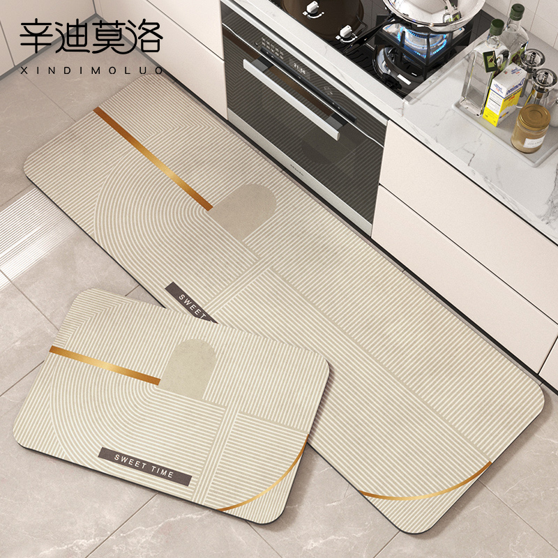 厨房地垫防滑防油可擦免洗防脏脚垫硅藻泥吸水垫吸油防水专用地毯