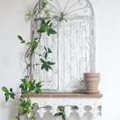 花园杂货铁艺铸铁假窗户隔断装 饰窗户壁挂做旧