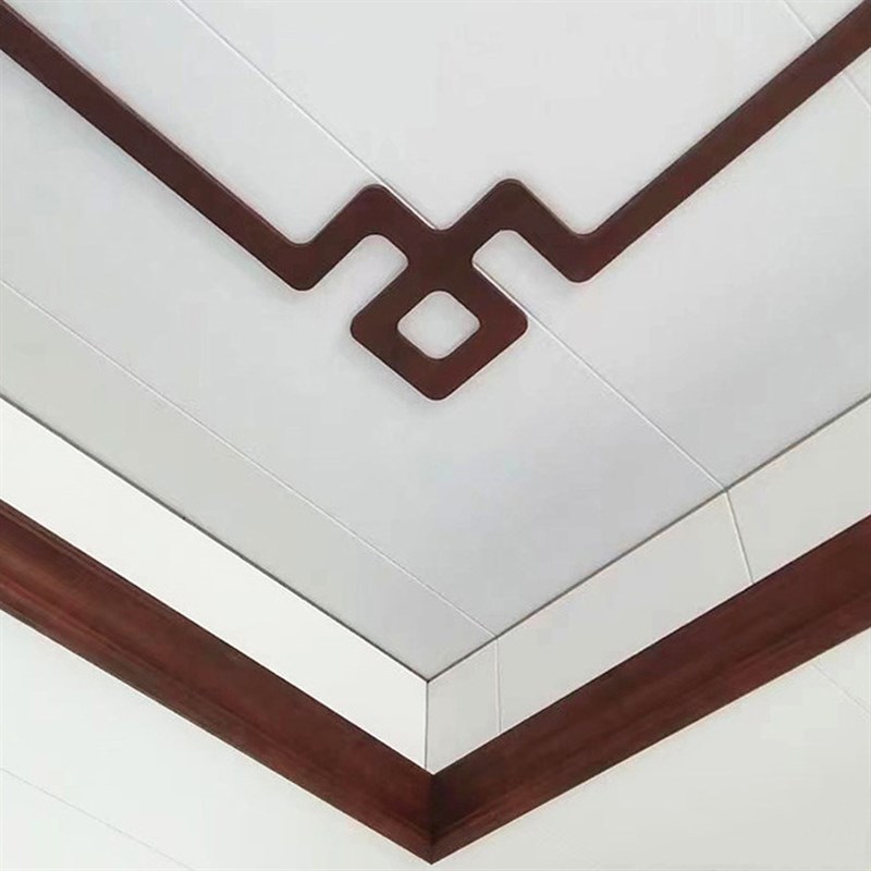 新中式吊顶角花客厅走廊天花板造型竹木纤维仿实木顶角阴角装饰条