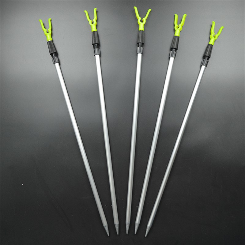 铝合金支架 简易炮台 叉杆海竿支架地插架杆Y型定位可抽拉杆架竿