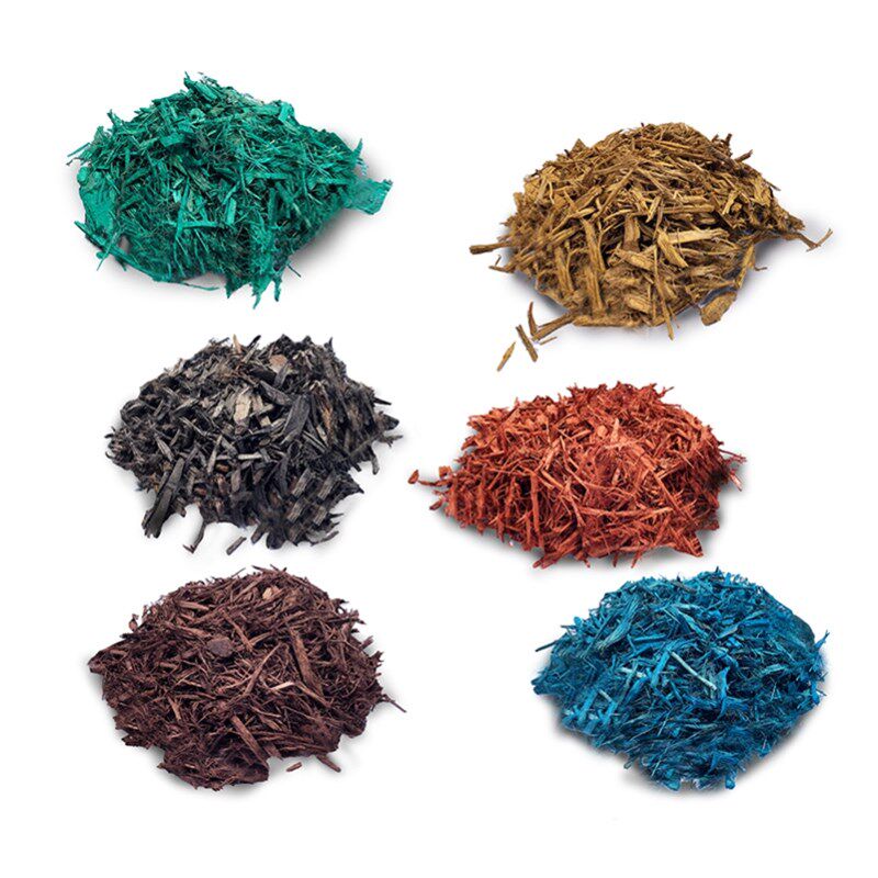 有机彩色覆盖物园艺用品彩色树皮花园地面花坛树池树皮景观