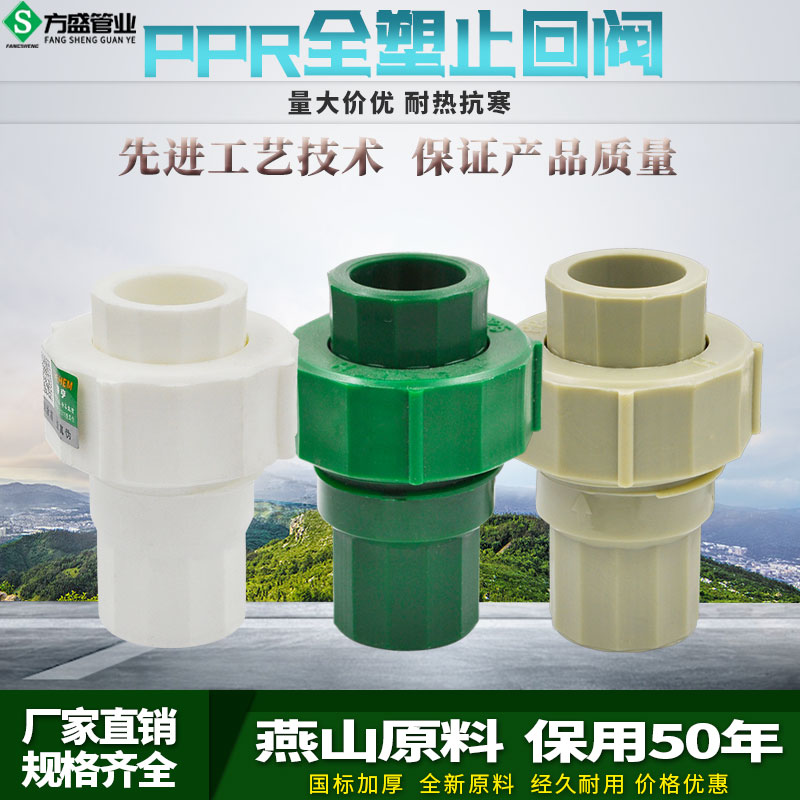 PPR止回阀活接头20 4分25 6分32 40 50 63水管管材管件配件