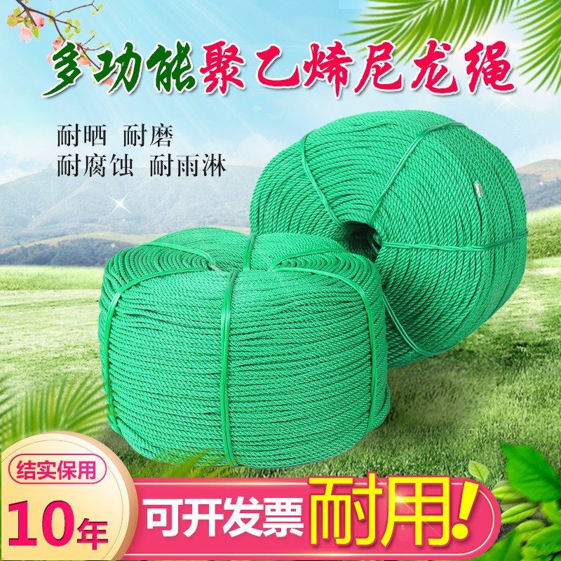 绳子捆绑绳尼龙绳耐磨凉衣绳货车绳子绑绳聚乙烯塑料编织绳细线粗