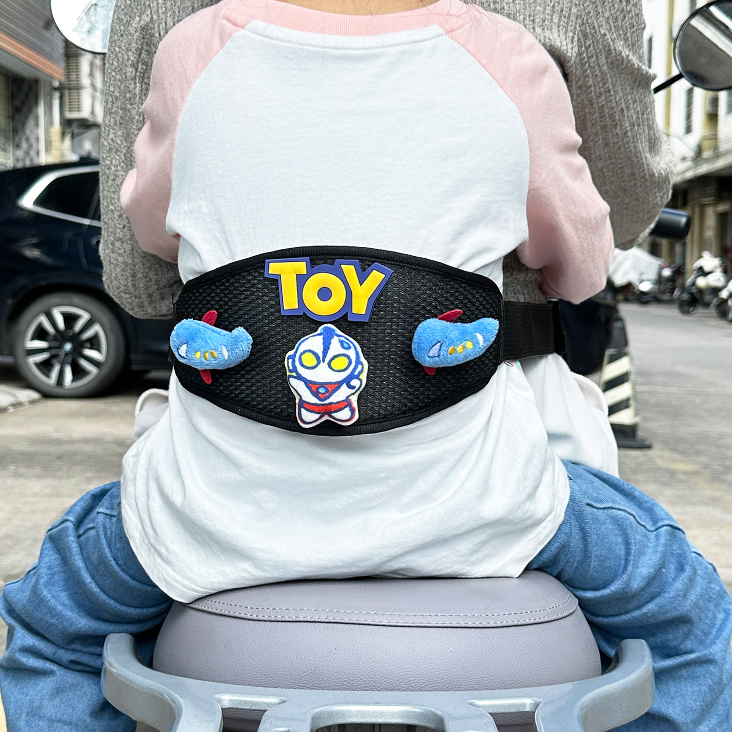 电动摩托车儿童安全带卡通款