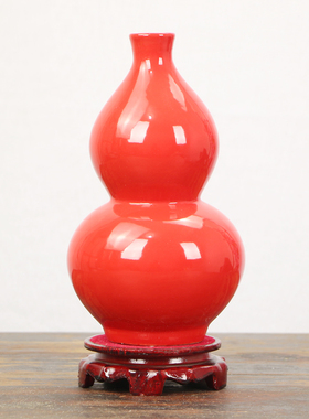 新中式葫芦小摆件喜庆红色结婚礼物客厅装饰摆设乔迁新居开业礼品