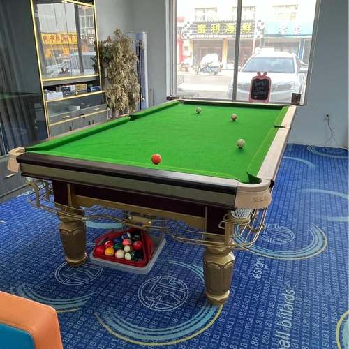 商用台球桌中式黑八台球俱乐部标准台球案子金腿银腿乔星氏牌家用