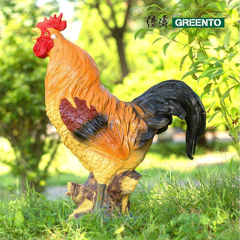 LED太阳能发光公鸡灯户外仿真母鸡造型灯花园别墅庭院装饰草坪灯
