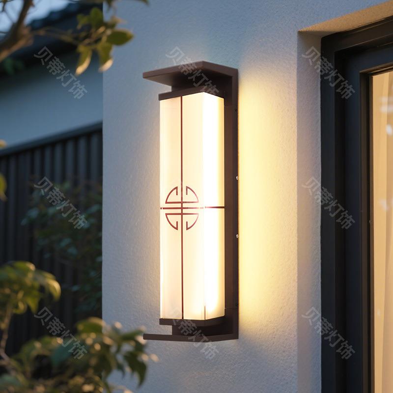 LED太阳能壁灯户外庭院灯别墅大门两侧柱灯室外阳台露台防水壁灯