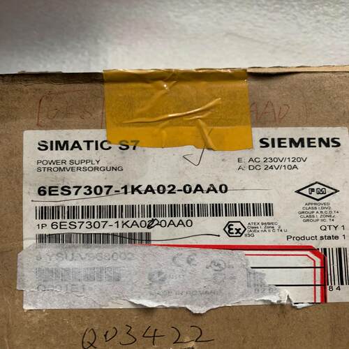 全新原装正品6ES7307-1KA02-0AA0西门子电源模