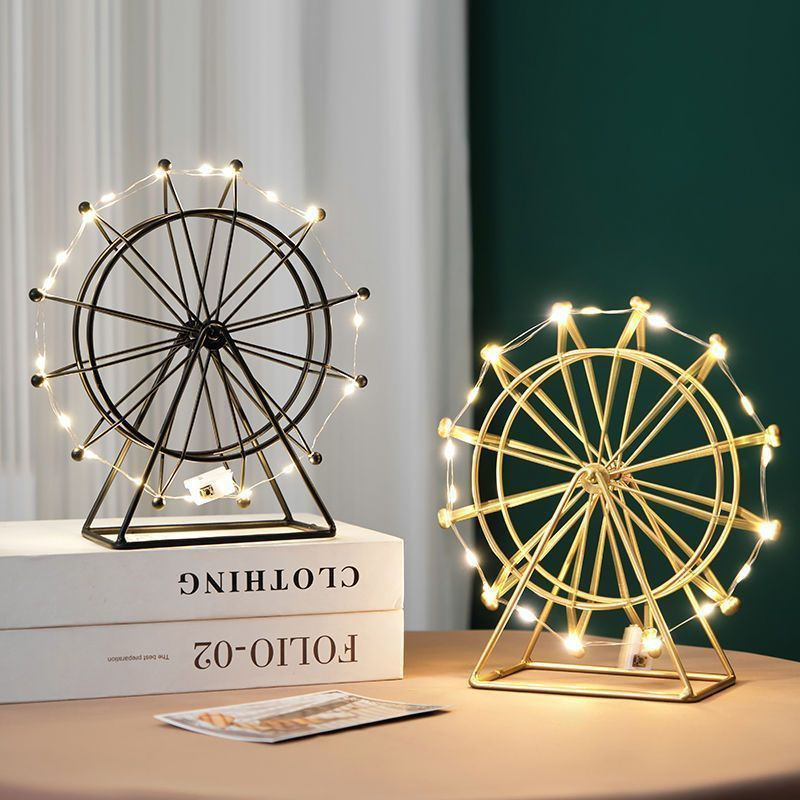 摆件轻奢旋转摩天轮家居装饰品客厅酒柜灯办公室桌面玄关厂家批发,家居饰品,桌面摆件,淘宝优惠券,粉丝福利购,淘宝优惠卷
