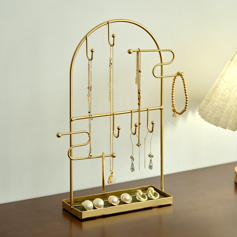 简约铁艺钥匙项链手链耳饰收纳架子饰品展示架拱门大理石首饰架,收纳整理,首饰架,淘宝优惠券,粉丝福利购,淘宝优惠卷