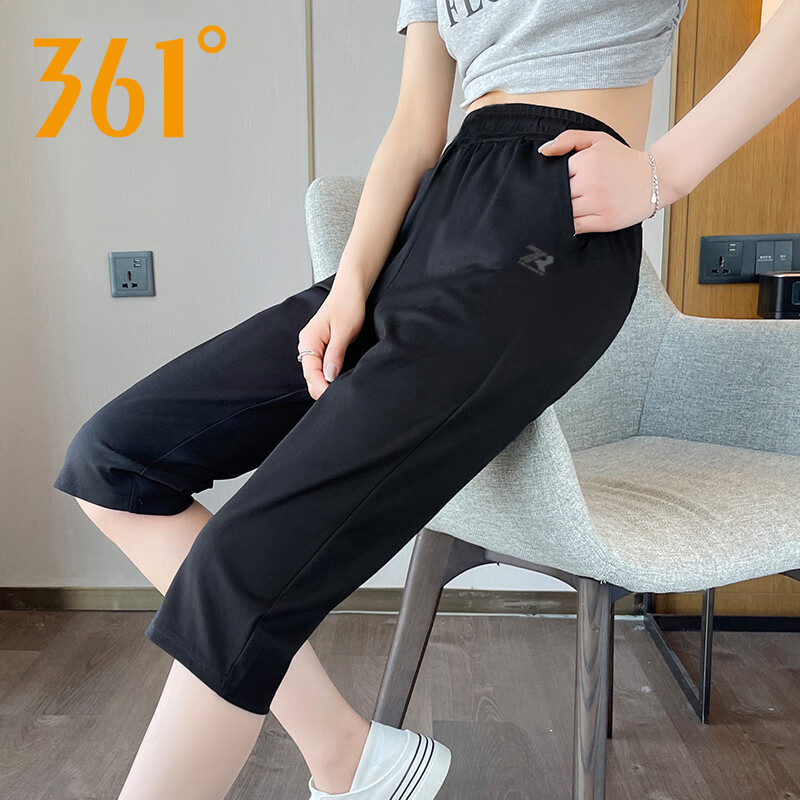 361度速干七分裤女夏季薄款直筒休闲中裤凉爽透气妈妈运动短裤子