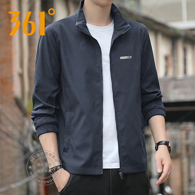 361度外套男春秋季立领跑步休闲单风衣男士运动服防风运动夹克男
