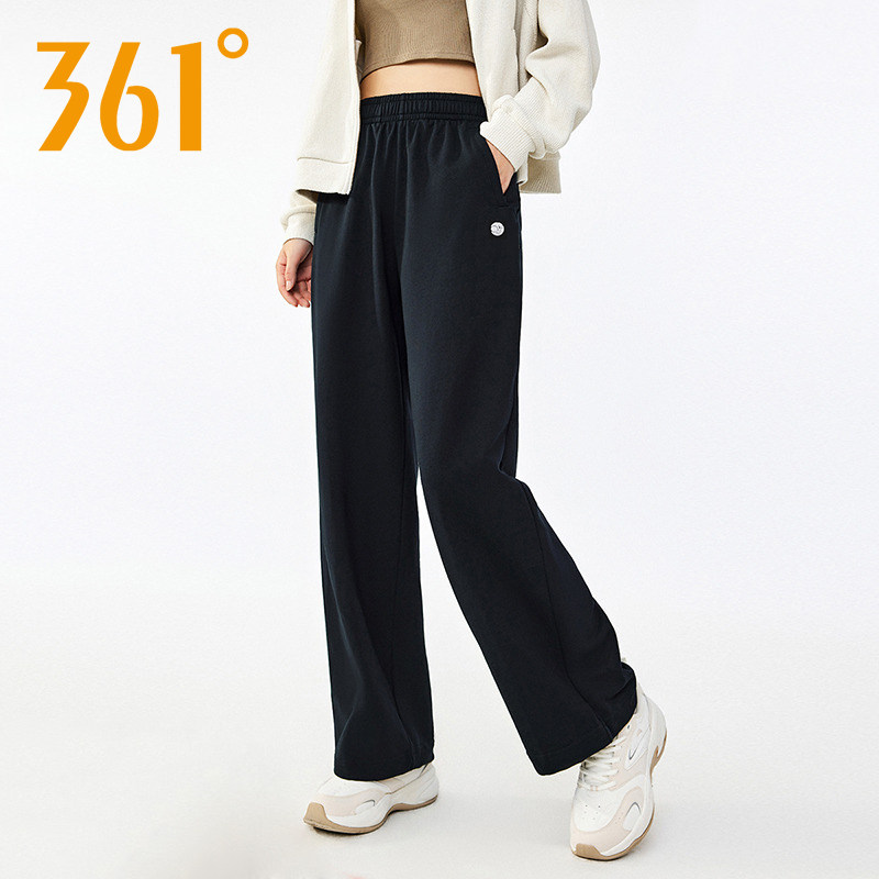 361度运动长裤女2026春季新款针织直筒长裤女士宽松休闲卫裤子 - 361度彼宠专卖店出品