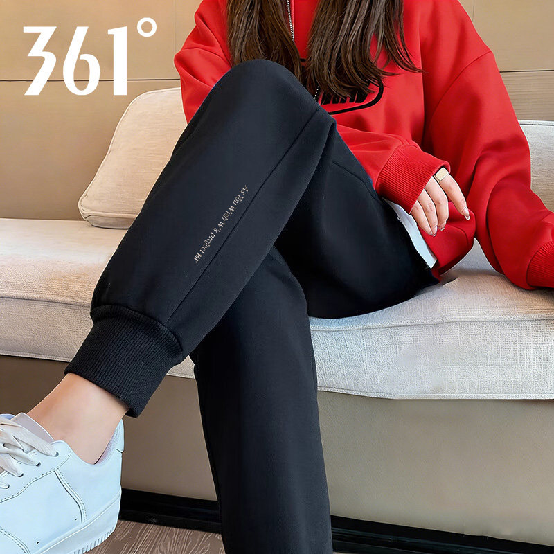 361度运动长裤女2026春季新款针织束脚裤子女士字母休闲跑步卫裤,运动服/休闲服装,运动长裤,淘宝优惠券,粉丝福利购,淘宝优惠卷