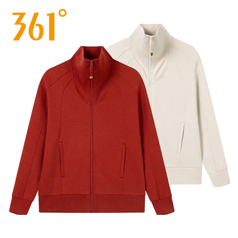 361度针织运动外套女2026春季新款立领开襟卫衣女士休闲上衣4812
