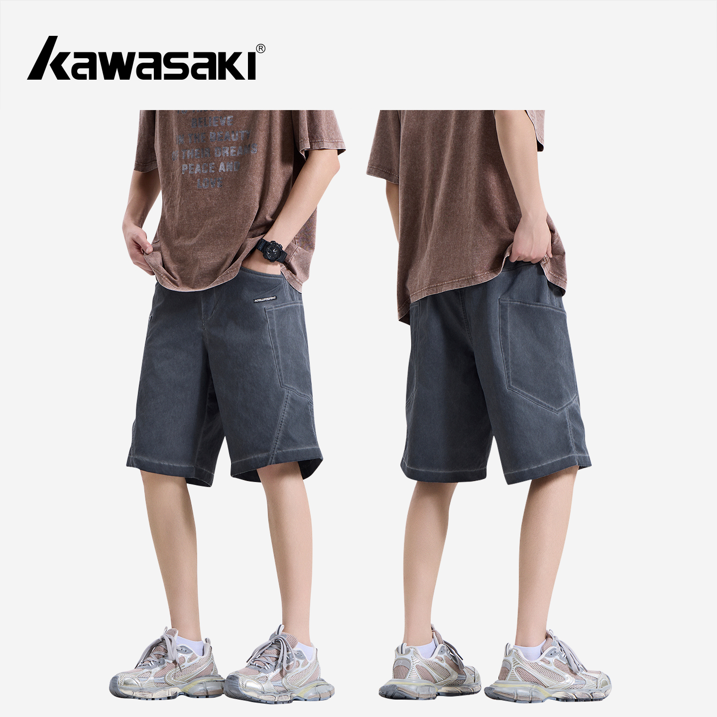 Kawasaki川崎高街水洗短裤