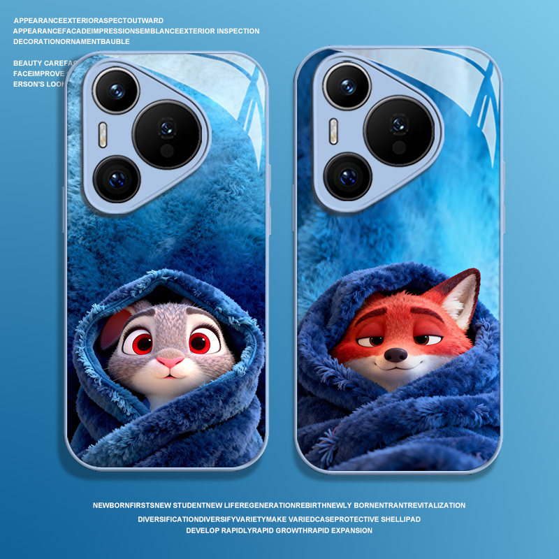 毯子尼克朱迪适用华为pura80手机壳mate70pro疯狂动物城nova14毛绒绒p60情侣50玻璃13新款40男30女12/11/10/9