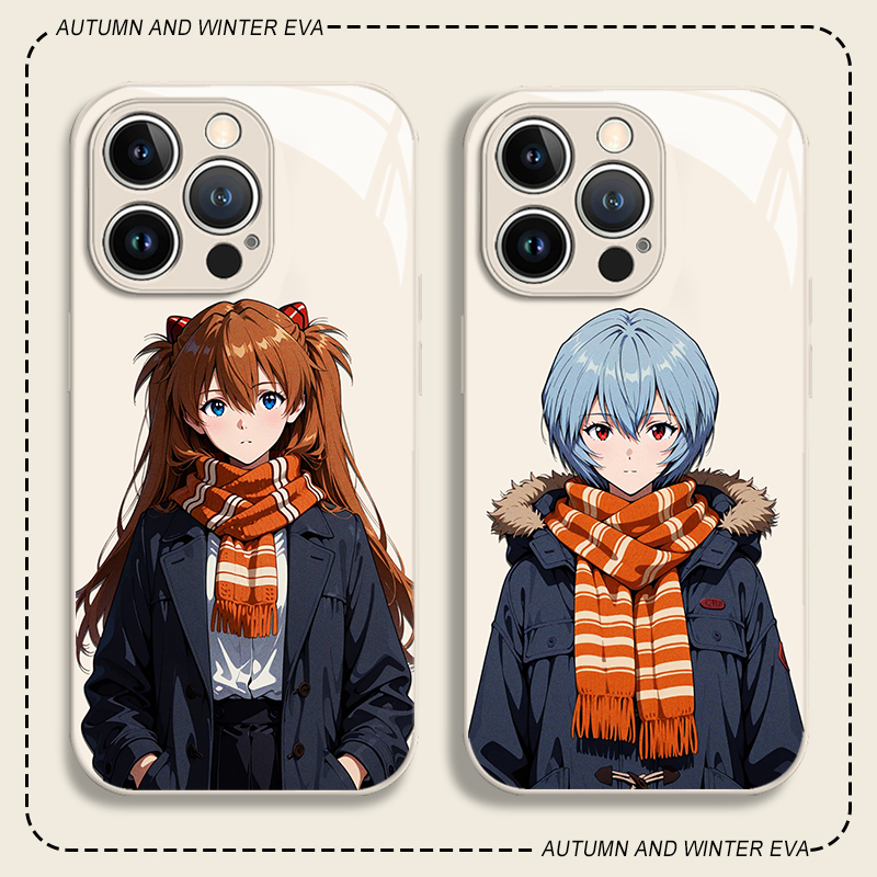 圣诞EVA适用苹果17手机壳iphone16promax明日香15绫波丽14plus冬天13mini玻璃12新款11秋冬8动漫xr男xs女7/se