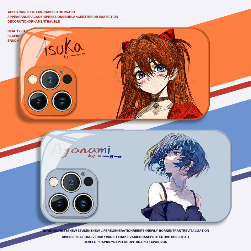 EVA明日香适用苹果17手机壳iphone16promax绫波丽15动漫14plus二次元13mini玻璃12新款11卡通x女8/xr/xs/7/se