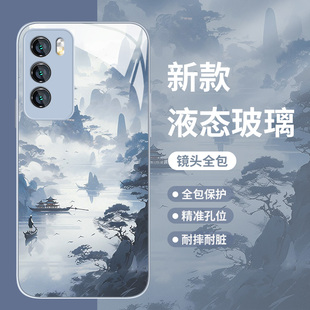 100 17pro中国风x80玻璃s16e新款 s20 s18古风x90s新中式 x70男国潮x60 s19 水墨画山水适用vivox300手机壳x200
