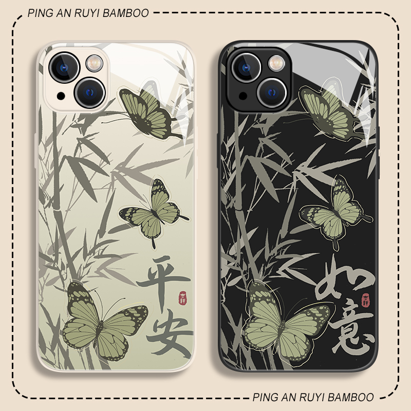 如意竹子手机壳适用苹果系列